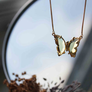 Glass Butterfly Necklace