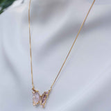 Glass Butterfly Necklace